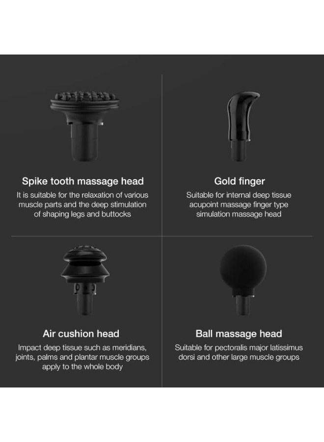 مسدس تدليك محمول باليد ، جهاز تدليك الانسجة العميقة و تخفيف الالم مع 8 رؤوس HB-003 - Image 3