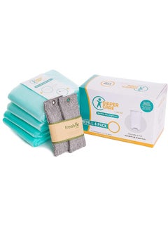 Jasclair jasclair- Diaper Refill Liners - Compatible With Dekor Plus Refill - Disposable Diaper Pail Liners Hold Up To 2372 Diapers - Natural Bamboo Charcoal Smell Eliminator Bags-4 Count (Pack Of 1)  - Image 1
