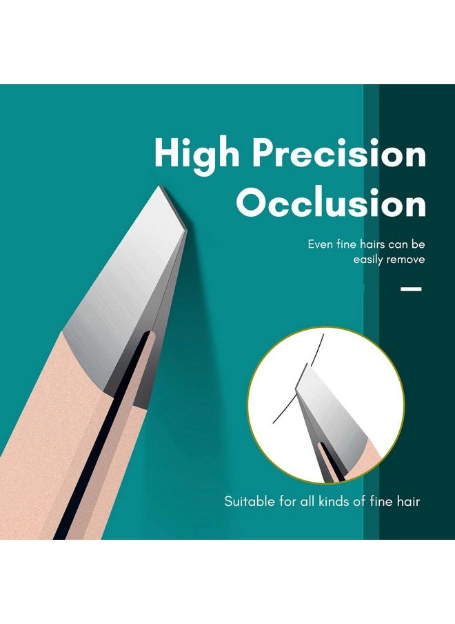 Beaute Secrets - Luxury Tweezers Set - Professional Stainless Steel Tweezers, Best Precision Tweezers For Eyebrows - Great Precision For Facial Hair, Ingrown Hair, Splinter, Eyebrow Tweezers (Rose Gold) - Image 1