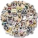 Aowplc Cute Pug Stickers 50 Pcs Kawaii Dog Stickers Pack Waterproof Funny Pet Puppy Vinyl Sticker Decals - Image 3