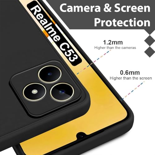 SHINESTAR Back Cover for C53 / Narzo N53 / Realme C51 (Silicone_Black) - Image 2