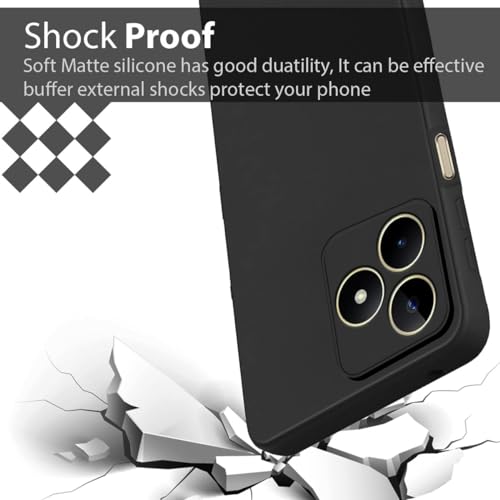 SHINESTAR Back Cover for C53 / Narzo N53 / Realme C51 (Silicone_Black) - Image 3