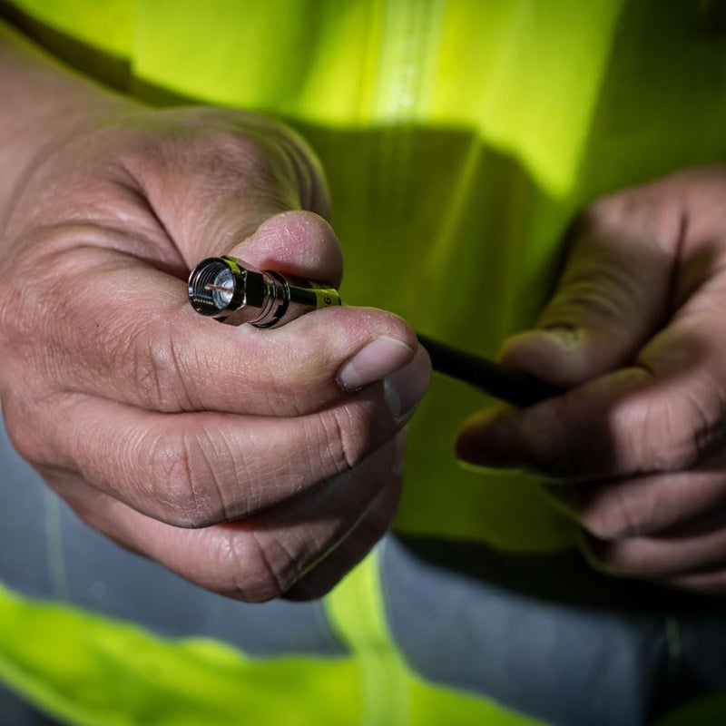 Klein Tools VDV812-612 Universal Compression F Connectors RG6/6Q Coax, Universal Sleeve Technology, Professional Grade, 50-Pack - Image 4