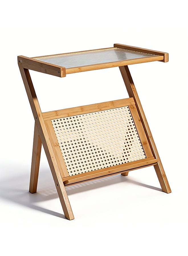 Migue home Modern Coffee Table and Side Table for Living Room or Bedroom, Easy Assembly, 53.5cm L x 35.5cm W x 55cm H, Lightwood Color - Image 5