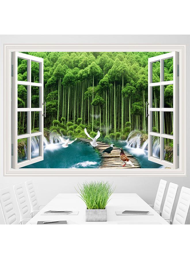Bluejw Ci Yan Stickers Three-dimensional Fake Window Wall Stickers Decorative Painting Bedroom Living Room Dining Room Background Wall Self-adhesive Landscape Mural - Image 3