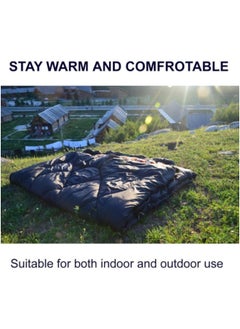 GGEROU Double Sleeping Bag, Ultra-Light Goose Down Sleeping Bag, Lightweight Sleeping Bags for Adults, Cotton Hollow Filled 0-20 Degree, 3.2kg, 230 * 160cm Black  - Image 4