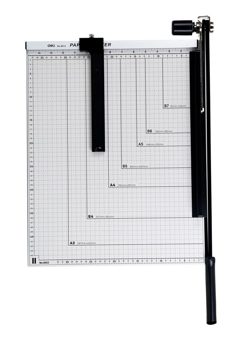 Deli قاطع ورق معدني بحجم A3 مع مقبض - Image 2