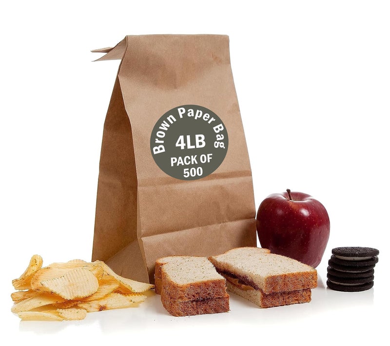 Perfect Stix 4lb Brown Paper Lunch Bags Pack of 500CT - Image 3