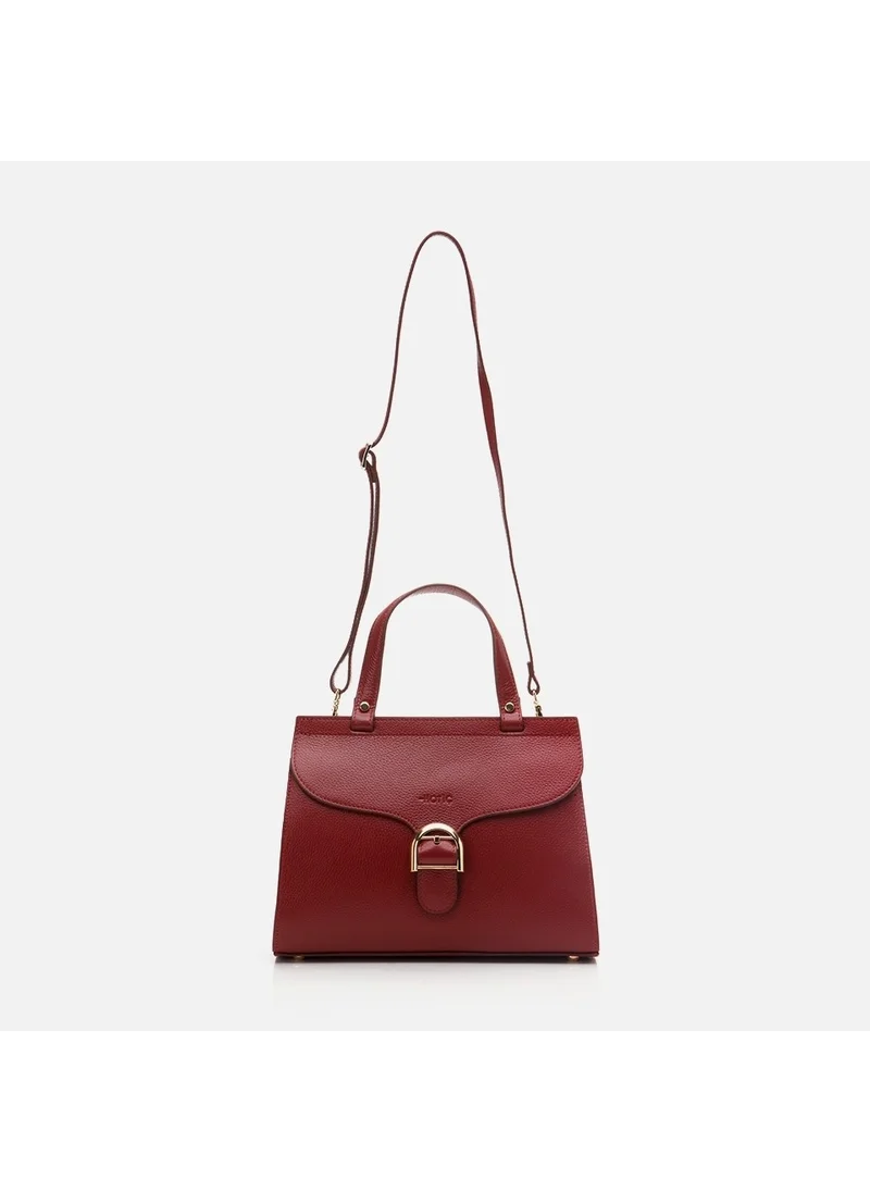 Hotiç 03CAH296570A780 GENUINE Leather Claret Red Women's Bag