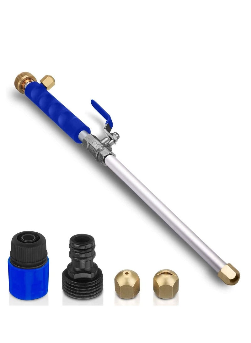 Excefore High Pressure Power Washer for Garden Hose, Portable Washing Wand Water Car Outdoor Window with 2 Hose Nozzle Blue  - Image 1