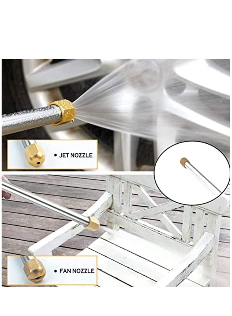 Excefore High Pressure Power Washer for Garden Hose, Portable Washing Wand Water Car Outdoor Window with 2 Hose Nozzle Blue  - Image 5