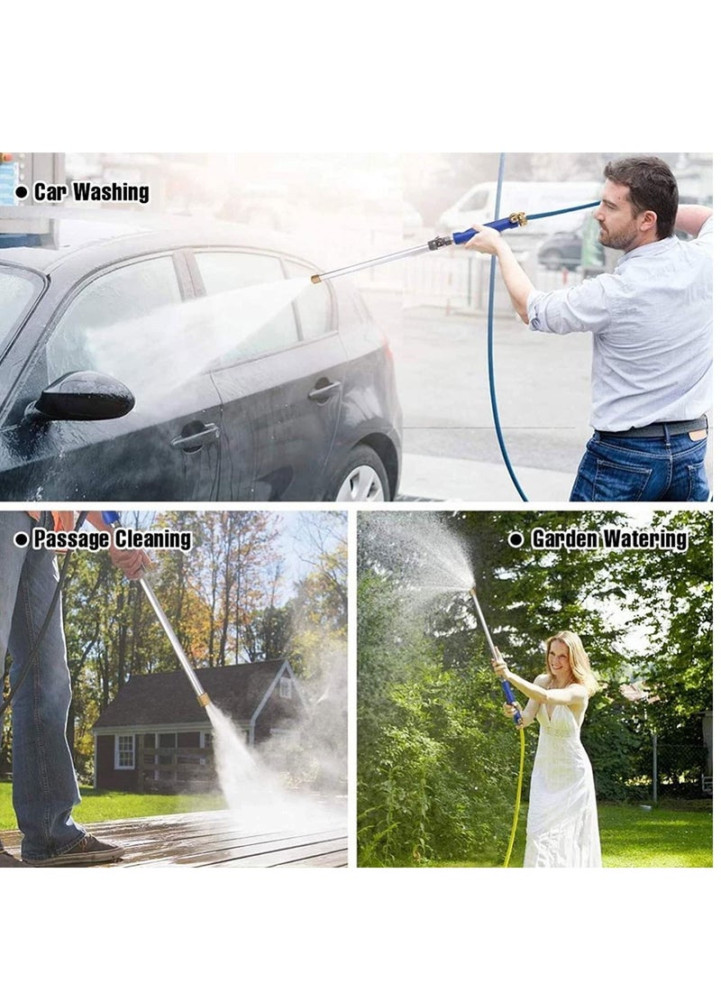 Excefore High Pressure Power Washer for Garden Hose, Portable Washing Wand Water Car Outdoor Window with 2 Hose Nozzle Blue  - Image 3