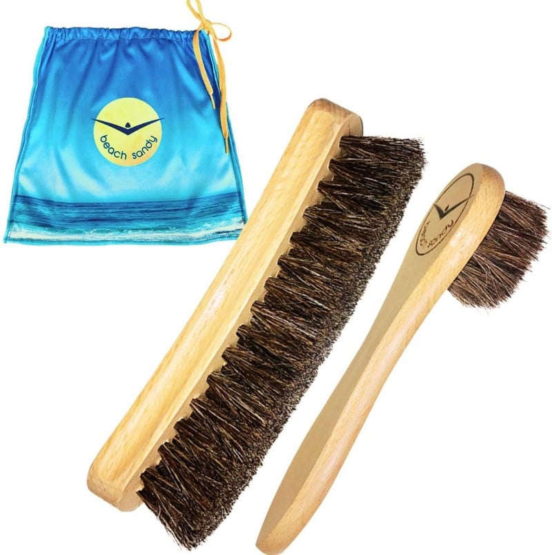 Beach Sandy Set of 2 Sand Remover for Beach, Sand Brush for Beach Feet, Ocean & Lakeside Sports Recreation - Eco Friendly - Image 1