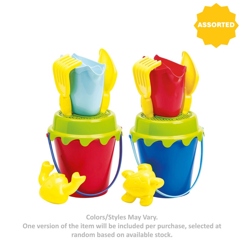 Ecoiffier Beach Garnished Bucket Playset (6 Pieces, Assorted) - Image 1