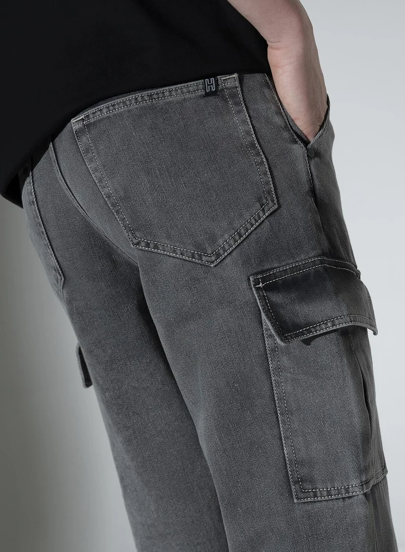 Hubberholme Grey Jeans for Men