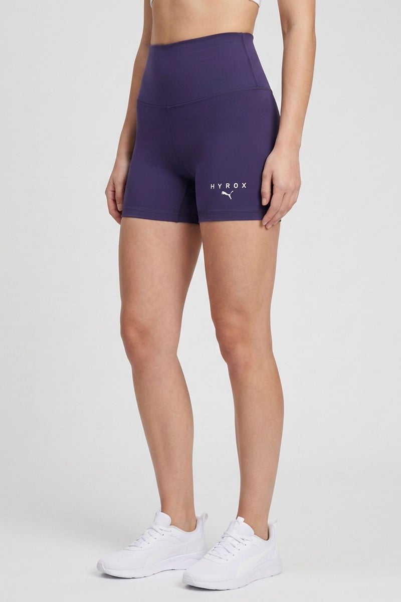 Puma x Hyrox Women Lux Fit 3 Inseam Training Shorts, Purple - Image 3