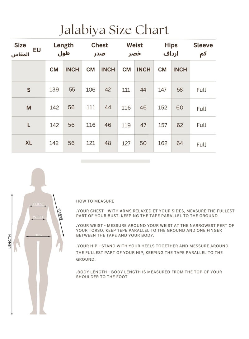 اكسا جلابية مطرزة سادة بياقة ماندرين أنيقة وردي - Image 5