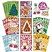 DUJAA 24 Sheets Christmas Stickers for Kids Make Your Own Characters Mix and Match Sticker Make a Face Sticker Christmas Gift for Crafts Xmas Holiday Stickers Party Favor - Image 3