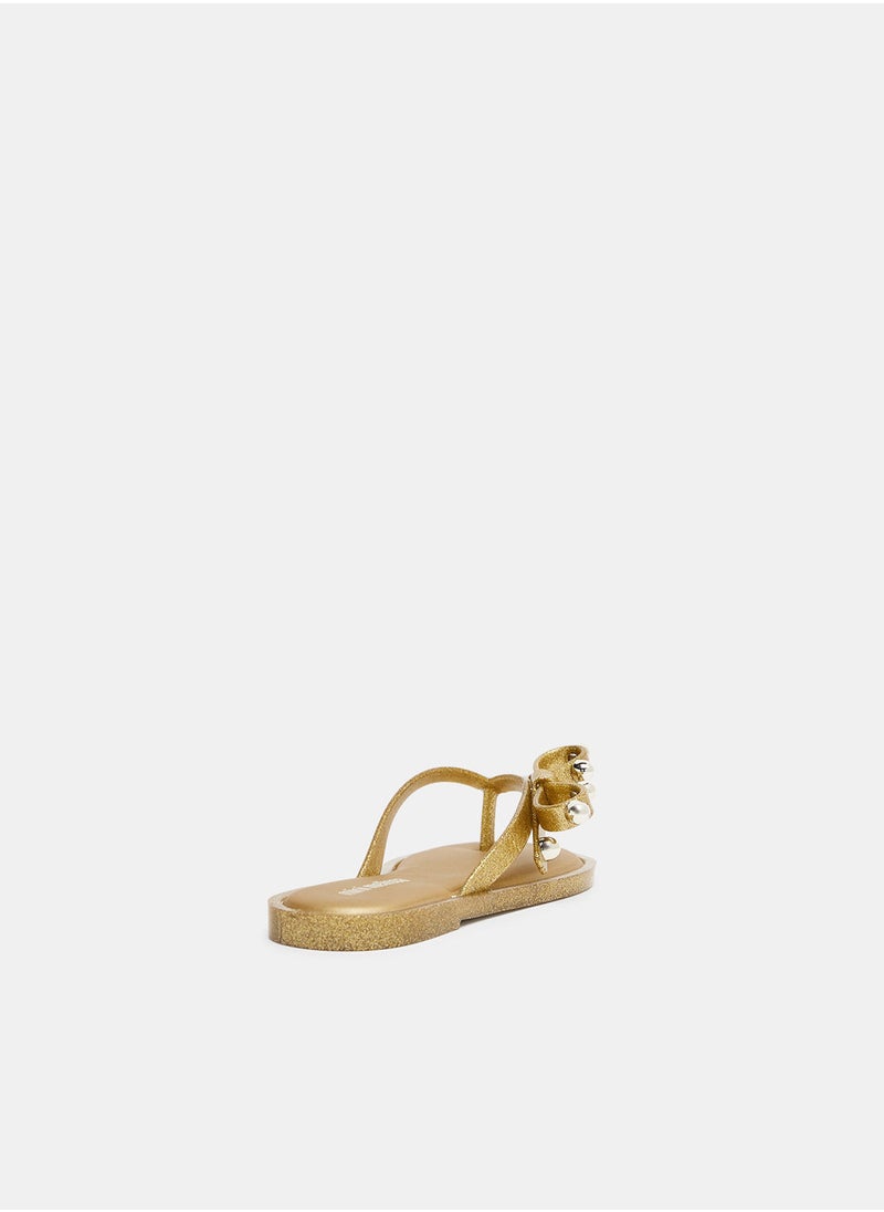 Mini Melissa - Girls Bow Sandals - Image 1