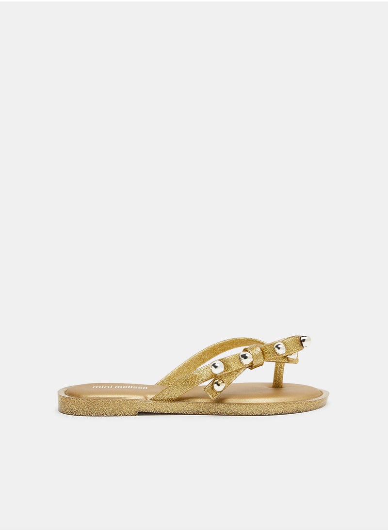 Mini Melissa - Girls Bow Sandals - Image 1