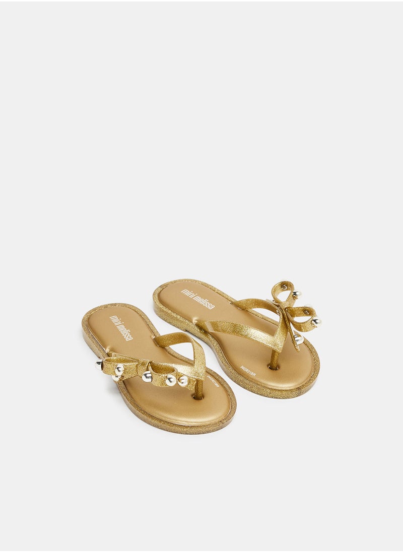 Mini Melissa - Girls Bow Sandals - Image 1