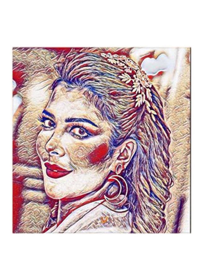 RYN Assala Nasri MDF Wall Art Multicolour 30x30centimeter - Image 2