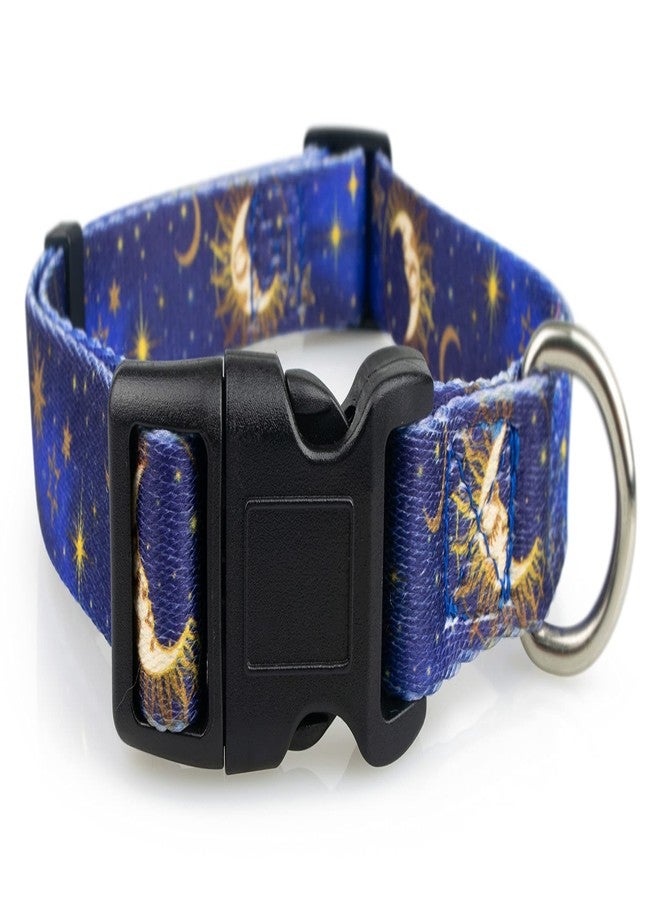 Limeloot Celestial Moon Dog Collar for Small Dogs, Male or Female Dog Collar with Moon, Stars, and Sky, Small - Image 3