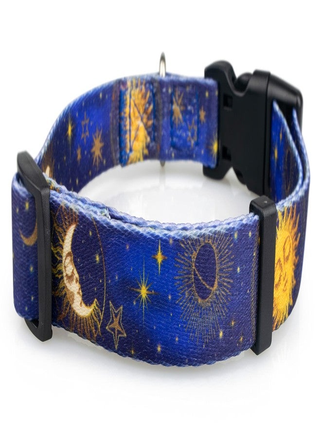 Limeloot Celestial Moon Dog Collar for Small Dogs, Male or Female Dog Collar with Moon, Stars, and Sky, Small - Image 2