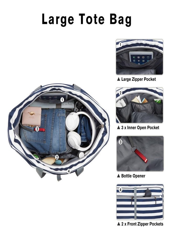 جي4فري حقيبة شاطئ كبيرة من G4Free، حقيبة قابلة للطي بسحاب، حقيبة حمام سباحة مقاومة للماء والرمل - Image 4