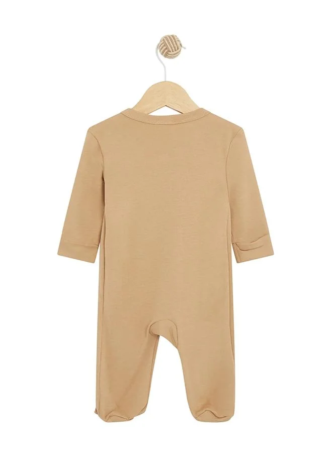 أطفال وأكثر Babies & More Newborn Boys Beige Sleepsuit