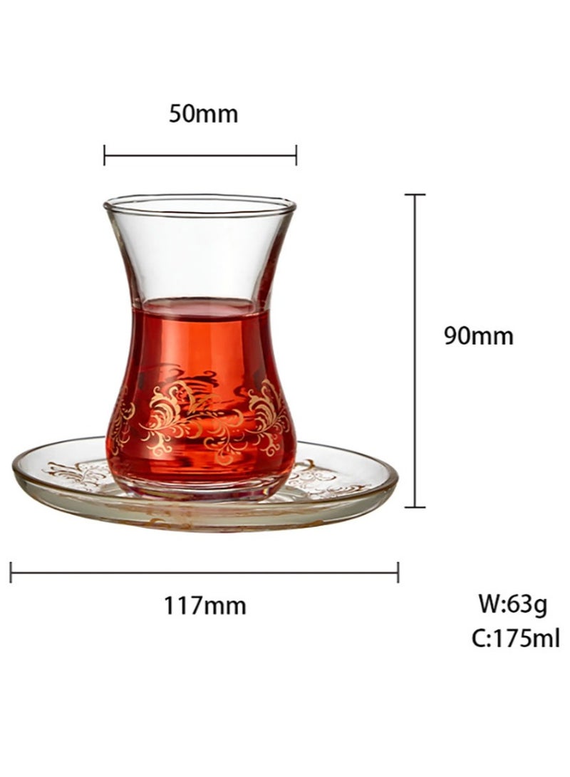 Jingke Glass Tea Cup Black Tea Cup Coffee Cup 175ml/5.9 oz  06 - Image 2