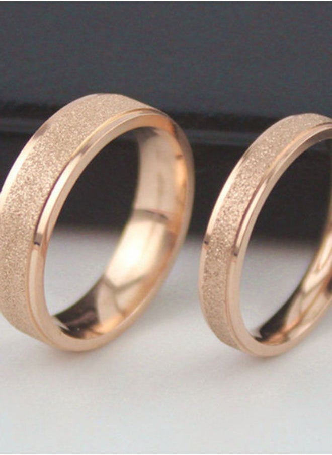 NIBEMINENT Pack Of 2 Matte Wedding Engagement Couple Band Ring  - Image 2