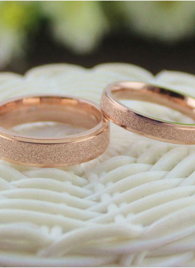 NIBEMINENT Pack Of 2 Matte Wedding Engagement Couple Band Ring  - Image 3