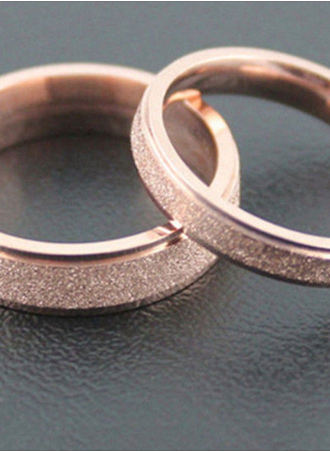 NIBEMINENT Pack Of 2 Matte Wedding Engagement Couple Band Ring  - Image 5