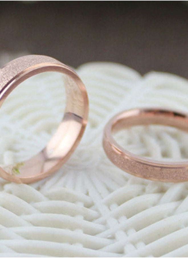 NIBEMINENT Pack Of 2 Matte Wedding Engagement Couple Band Ring  - Image 4