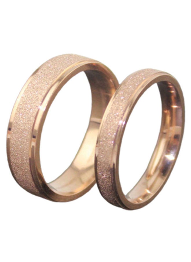 NIBEMINENT Pack Of 2 Matte Wedding Engagement Couple Band Ring  - Image 1