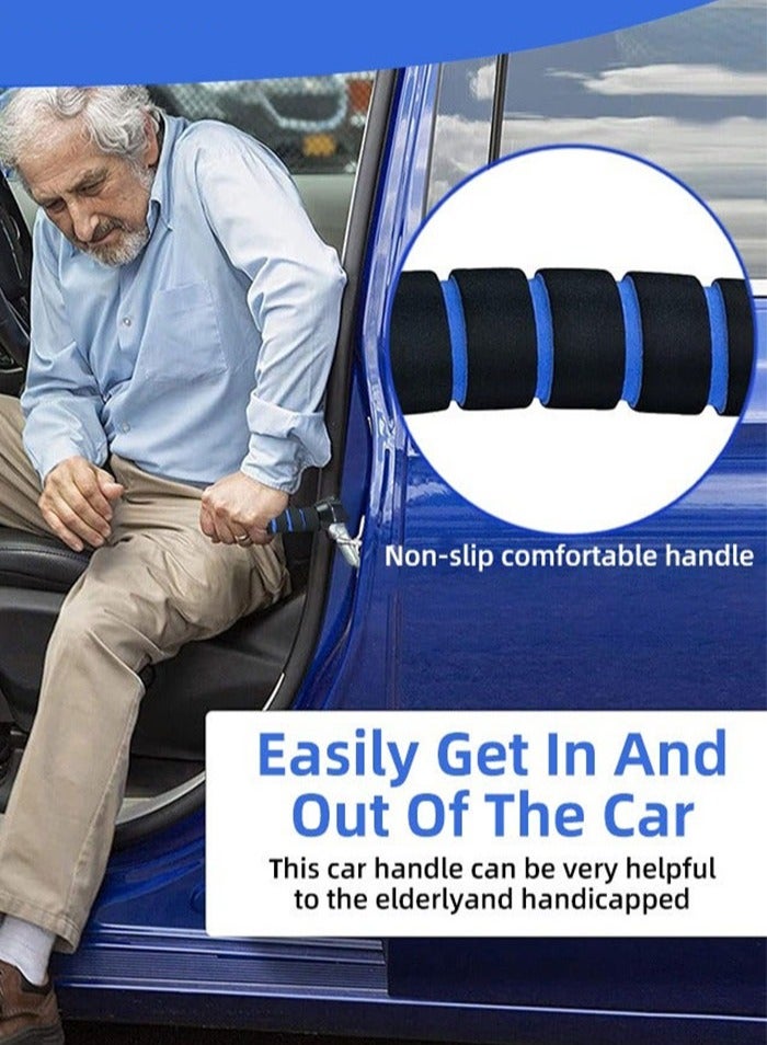 كيلا مجموعة من قطعتين لمساعدة مقبض باب السيارة لكبار السن ذوي الإعاقة، مقبض قائم لدعم باب السيارة، مقبض عصا الإمساك بالسيارة، مقبض كسر نافذة السيارة، متعدد الوظائف - Image 2