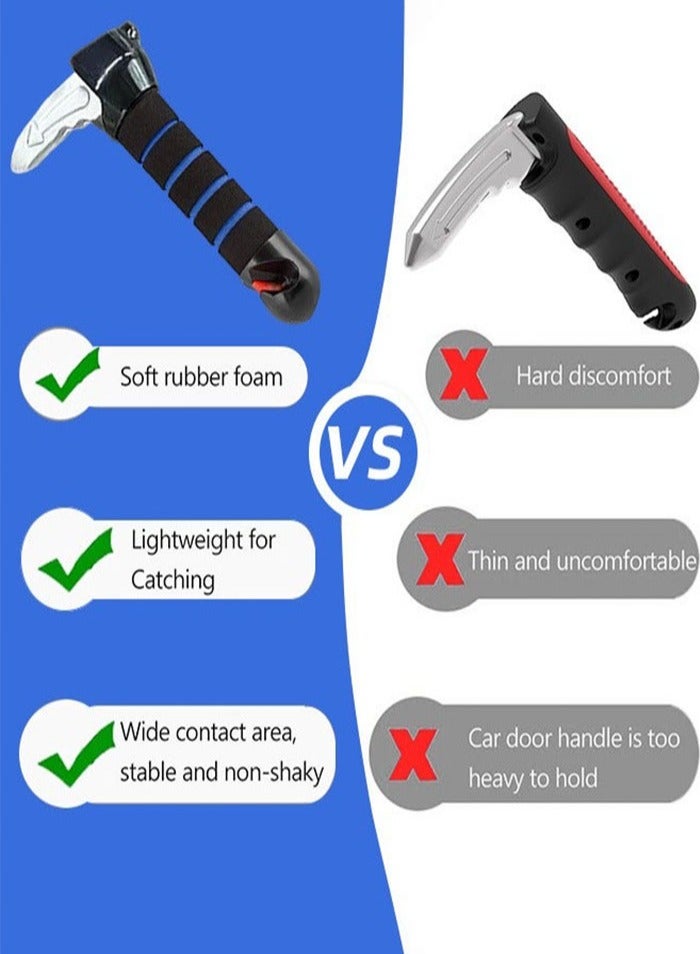كيلا مجموعة من قطعتين لمساعدة مقبض باب السيارة لكبار السن ذوي الإعاقة، مقبض قائم لدعم باب السيارة، مقبض عصا الإمساك بالسيارة، مقبض كسر نافذة السيارة، متعدد الوظائف - Image 4