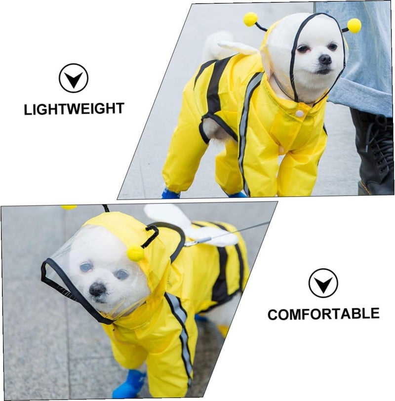Shaped Waterproof Dog Raincoat Hooded Rain Poncho Jacket for Small to Medium Dogs Puppy Rain Gear Weather Resistant Outdoor Use - Image 3