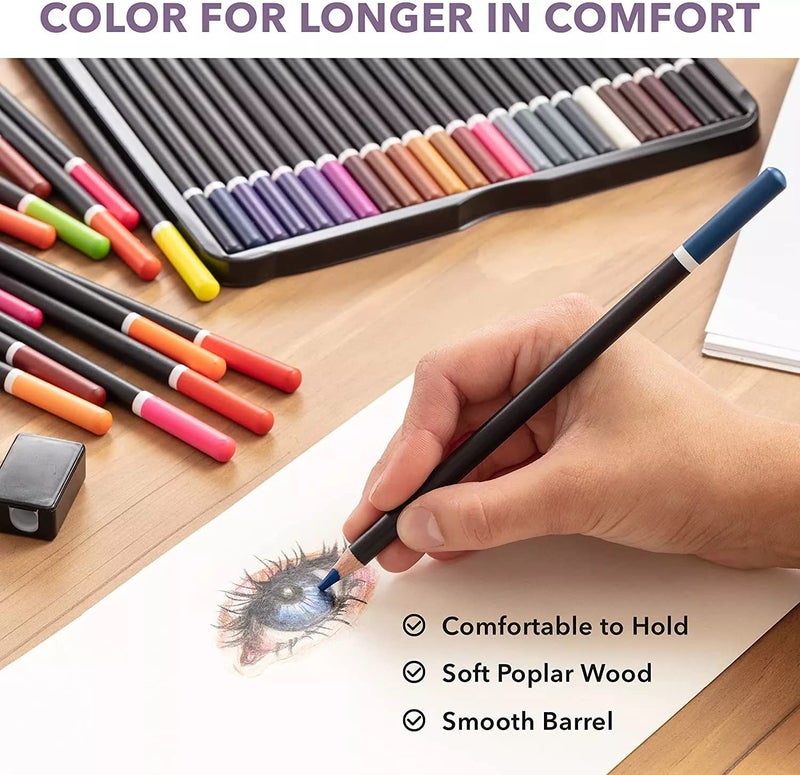 STORE 2508 Store2508 Premier Coloured Pencils in Metal Box Soft Core 72Count - Image 5