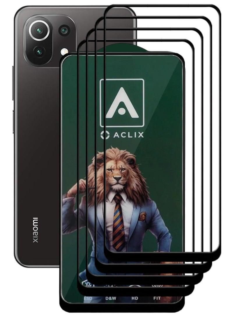 ACLIX 4 Pieces Antistatic ESD Dustproof Premium Quality High Definition Tempered Glass Screen Protector Designed For Xiaomi Mi 11 Lite - Image 1