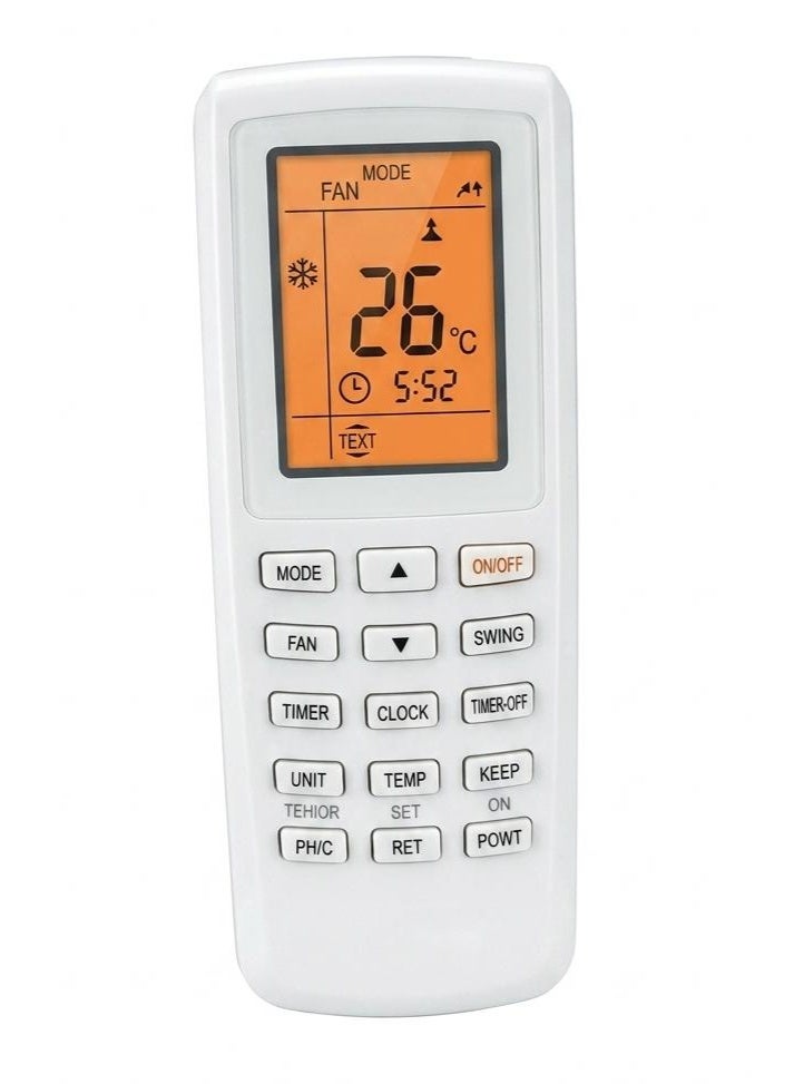 Smart Multi-Function AC Remote – Compatible with Fresh, White Whale, and Zanussi