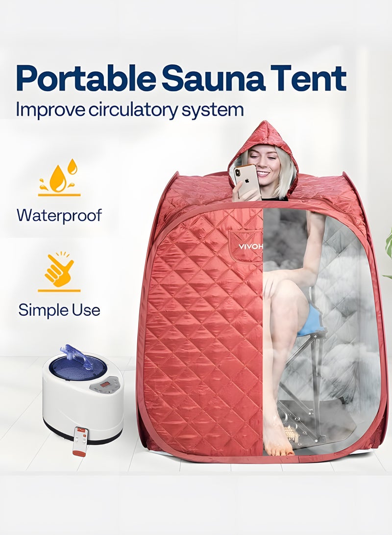 BIG MAX Sauna, Steam Sauna, Portable Sauna, Home Sauna Tent with 2L Steamer (Steam Detox) for Gym, Yoga, Pilates, Hot Tub, Home spa  - Image 2