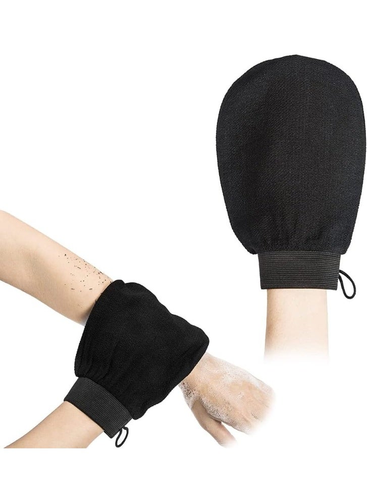 قفاز السنفرة السحري من الفيسكوز عالي الجودة - مقشر للجسم يزيل الجلد الميت والأوساخ المتراكمة، مثالي لعلاج كيراتوز بيلاريس (جلد الدجاجة) وتفتيح المناطق الداكنة، ليفة تقشير ناعمة ومريحة لجميع أنواع البشرة- متعدده الالوان - Image 1