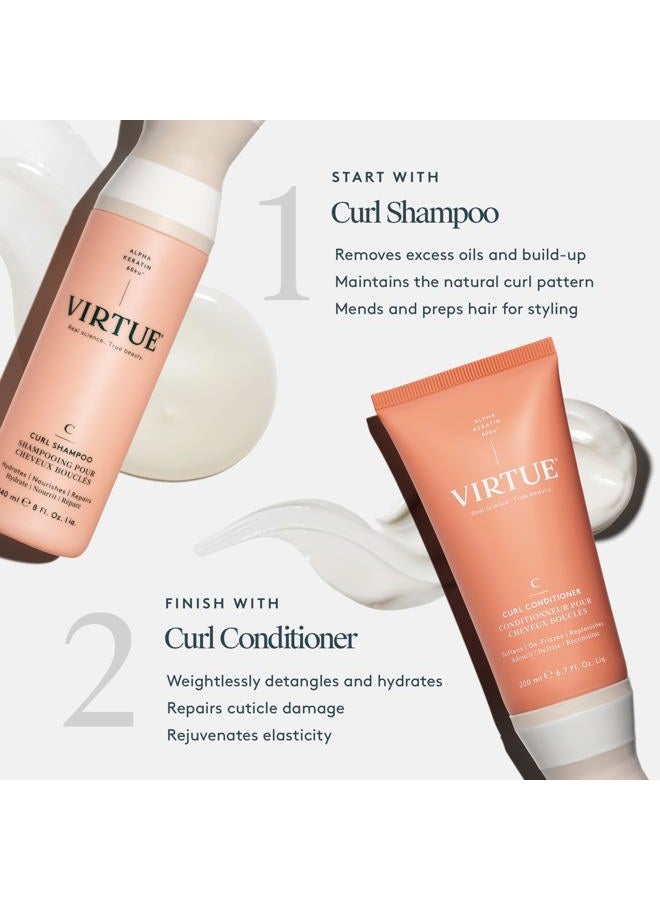 VIRTUE Curl Conditioner with Jojoba Oil, Sulfate Free, Hydrates, Nourishes & Repairs Curly Hair with Frizz Control, Color Safe - Image 4