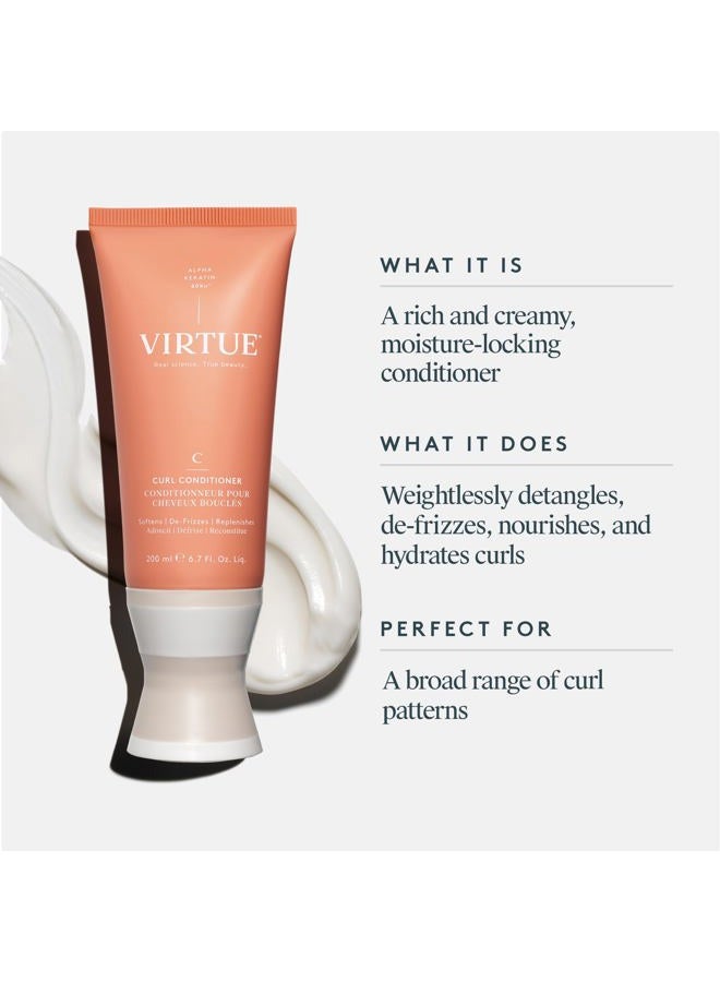 VIRTUE Curl Conditioner with Jojoba Oil, Sulfate Free, Hydrates, Nourishes & Repairs Curly Hair with Frizz Control, Color Safe - Image 2