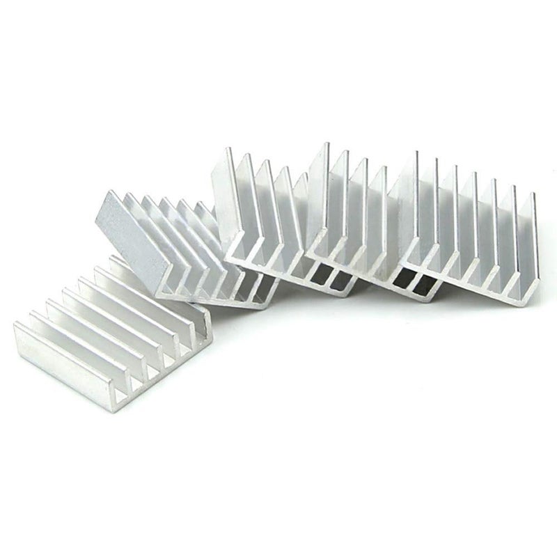 CentIoT - 5PCS 14x14x6mm Extruded Aluminium heatsink - with 3M Self Adhesive - suitable for Chip CPU GPU VGA RAM LED IC radiator COOLER - Straight Fin - Image 1