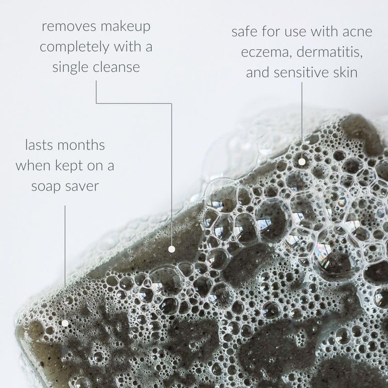 Osmia Skincare - Natural Black Clay Facial Soap Bar | Dead Sea Mud, Jojoba Oil, Mango Butter, Coconut Milk | Nourish, Soothe, Soften | Clean Beauty For Healthy Skin (2.25 oz | 64 g) - Image 4