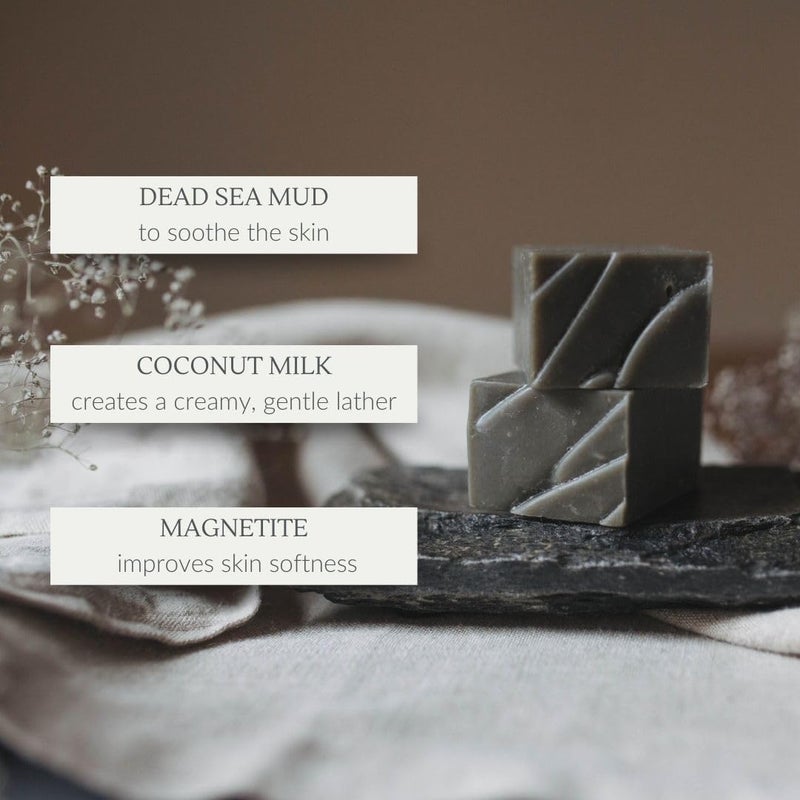 Osmia Skincare - Natural Black Clay Facial Soap Bar | Dead Sea Mud, Jojoba Oil, Mango Butter, Coconut Milk | Nourish, Soothe, Soften | Clean Beauty For Healthy Skin (2.25 oz | 64 g) - Image 5