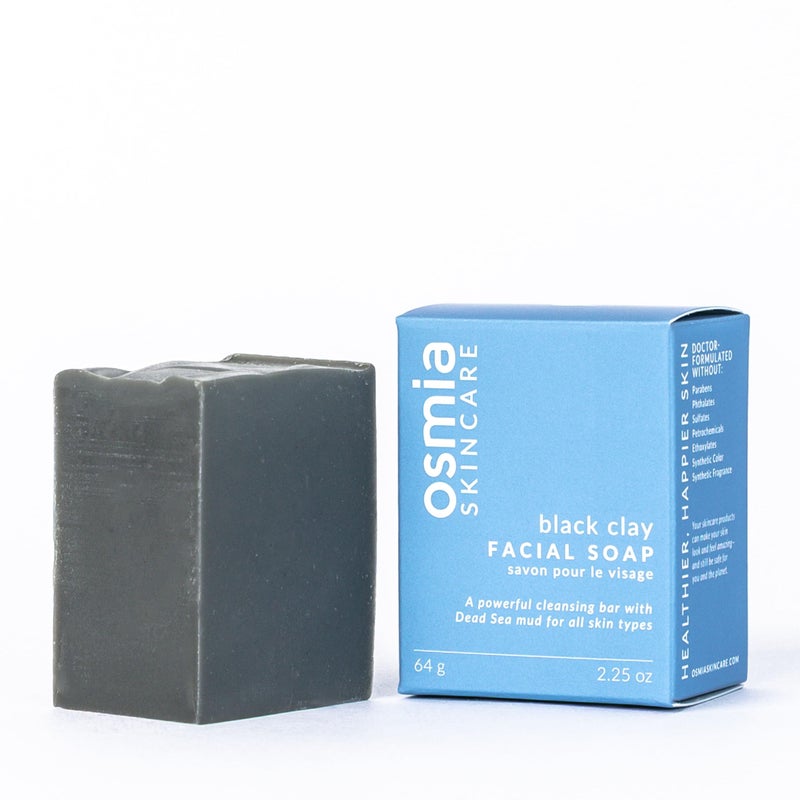 Osmia Skincare - Natural Black Clay Facial Soap Bar | Dead Sea Mud, Jojoba Oil, Mango Butter, Coconut Milk | Nourish, Soothe, Soften | Clean Beauty For Healthy Skin (2.25 oz | 64 g) - Image 1